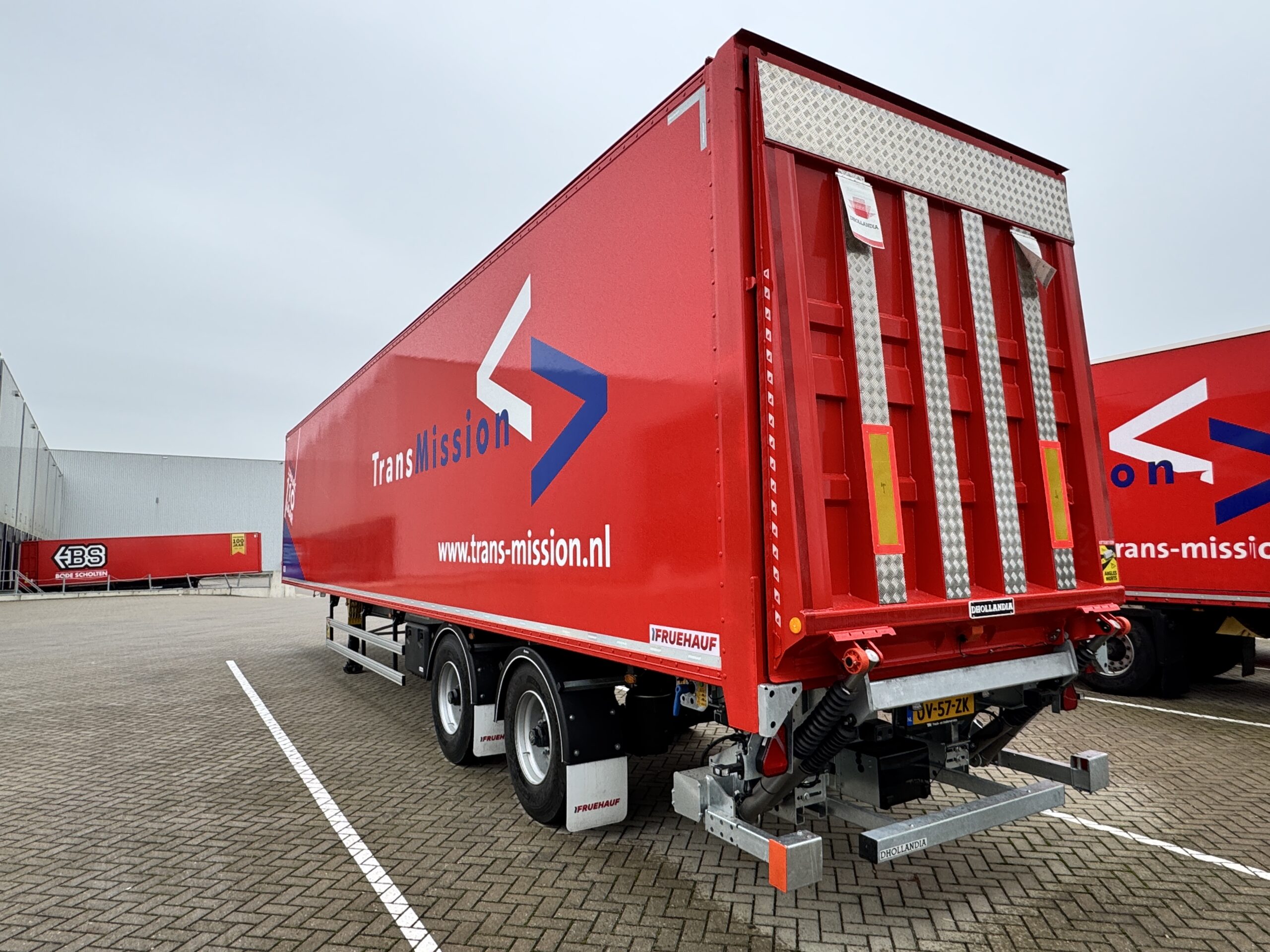van de haak transmission kastenoplegger plywood boxtrailer stuurtrailer city 2 achterzijde klep