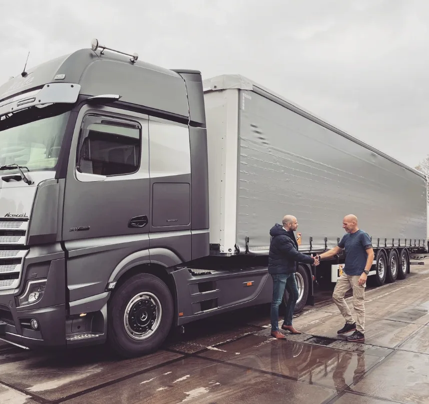 Aflevering van een oplegger door ODSD Trading